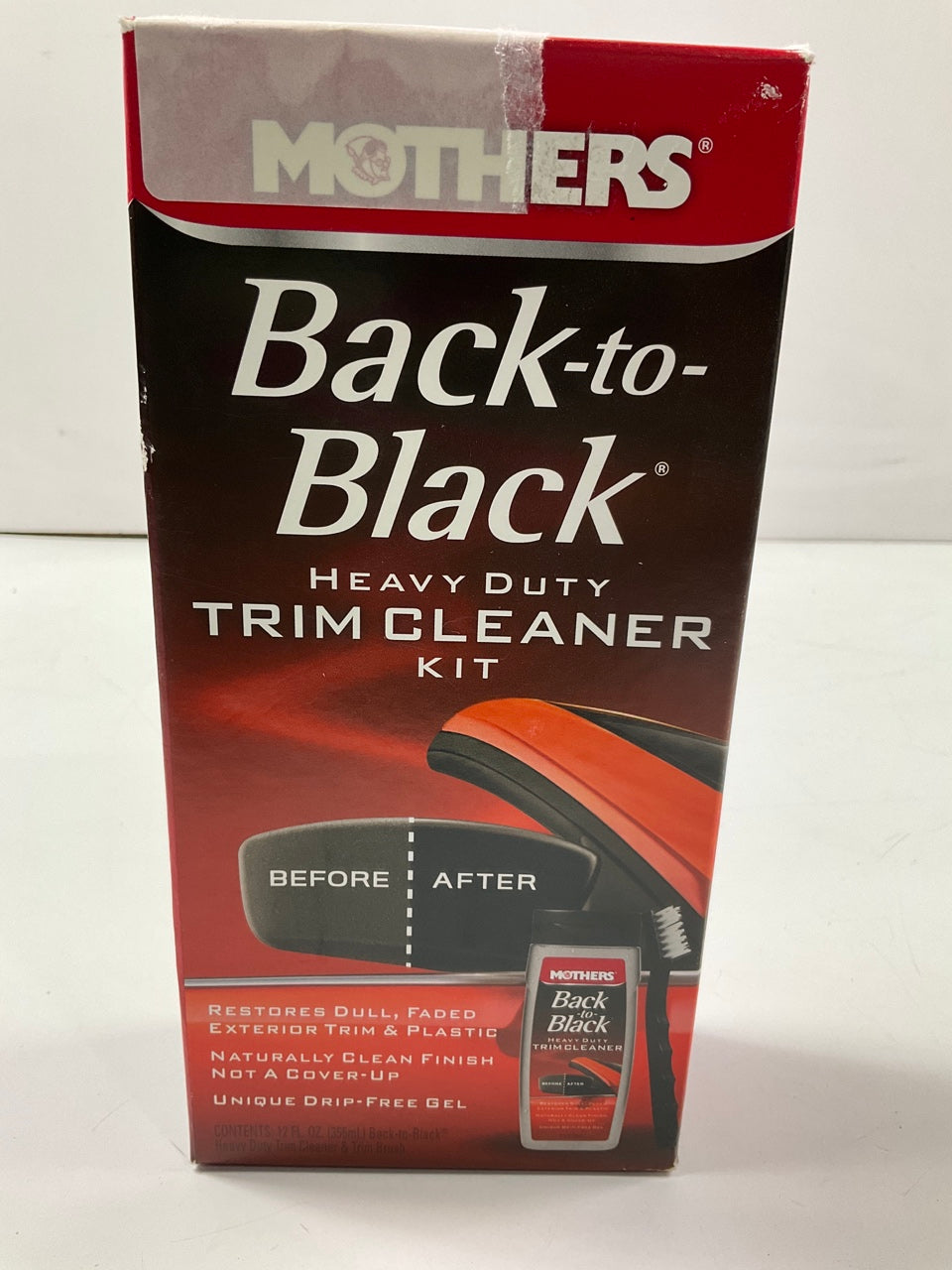 Mothers 06141 Back-to-Black Heavy Duty Trim Cleaner Kit, 12 Fl. Oz.