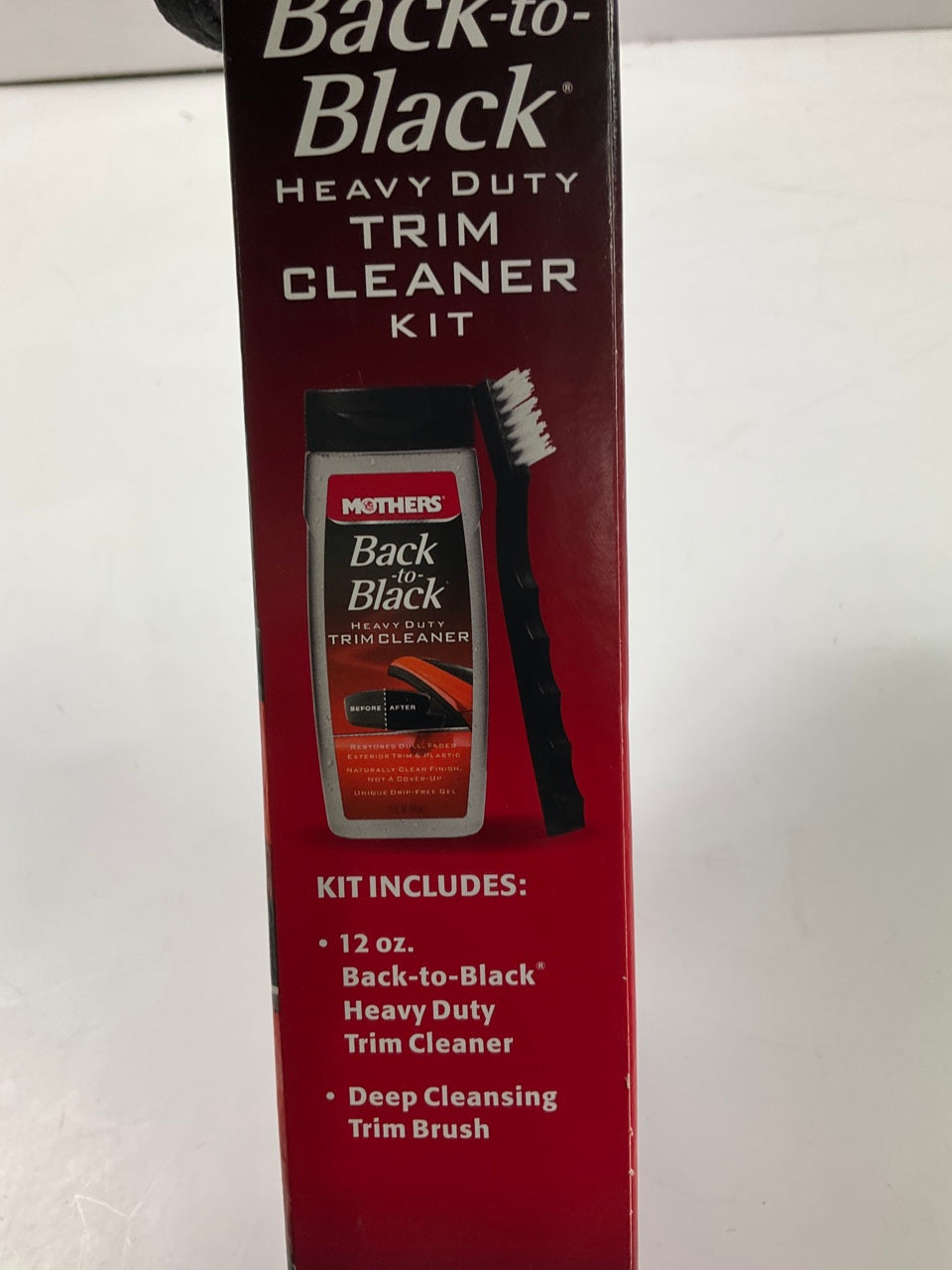 Mothers 06141 Back-to-Black Heavy Duty Trim Cleaner Kit, 12 Fl. Oz.