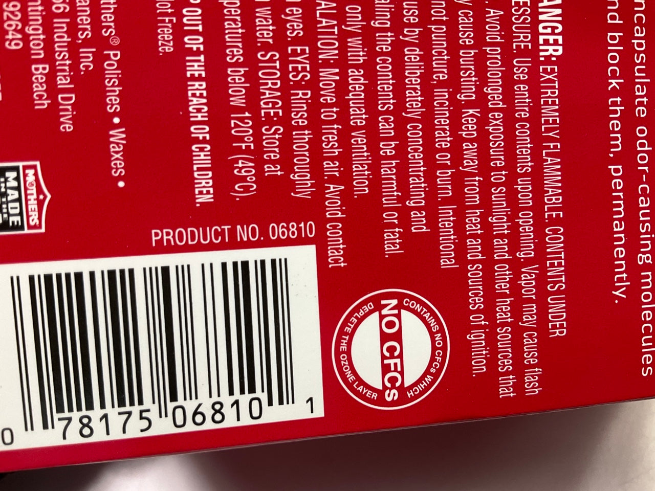 Mothers 06810 Odor Eliminator & Car Interior Refresher Unscented 2oz