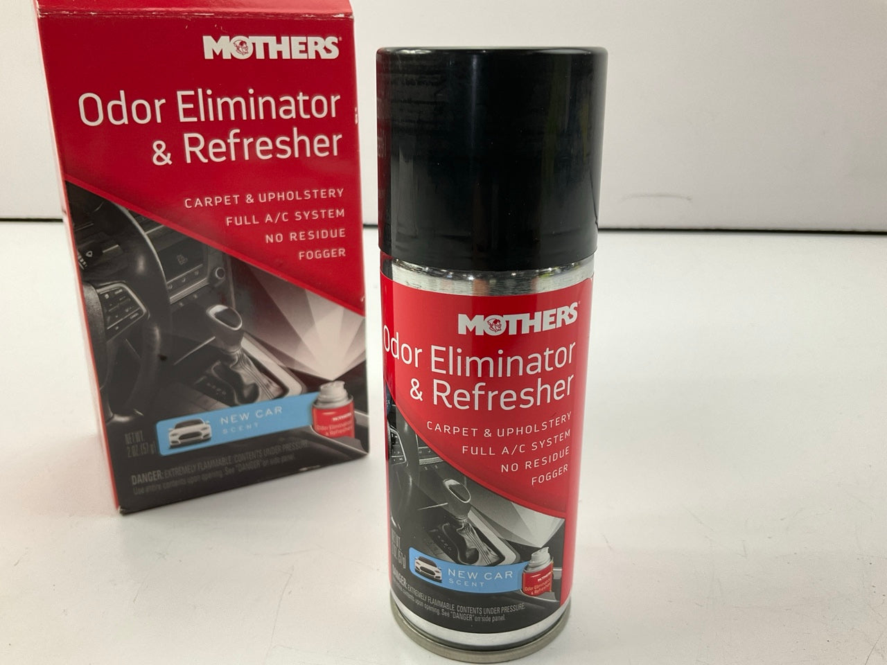 Mothers 06811 Odor Eliminator & Refresher, New Car Scent No Residue Fogger