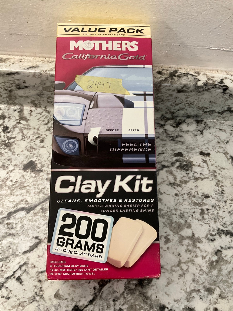 Mothers 07240 California Gold Clay Bar System Car Detailing Wash Original Kit