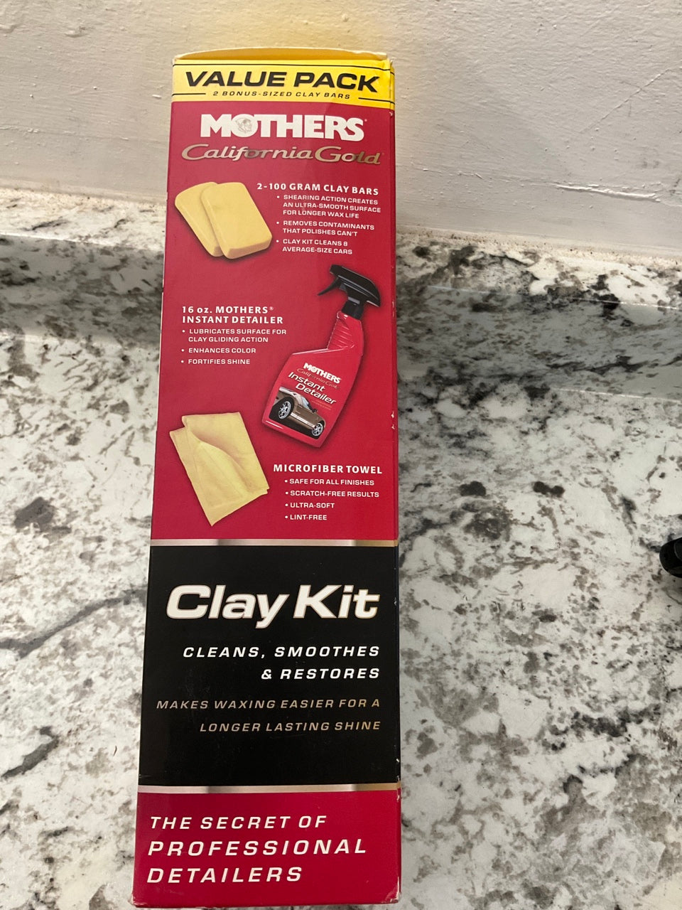 Mothers 07240 California Gold Clay Bar System Car Detailing Wash Original Kit