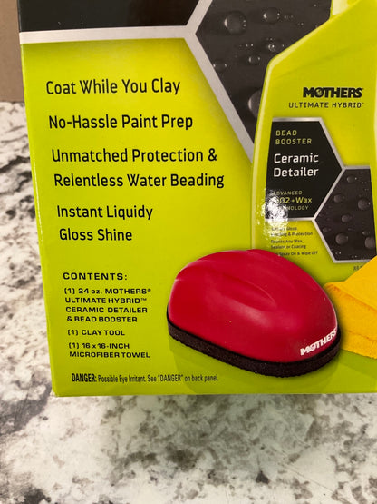 NEW, Mothers 07260 Ultimate Hybrid 1 Step Ceramic Clay & Coat Cleaning Kit