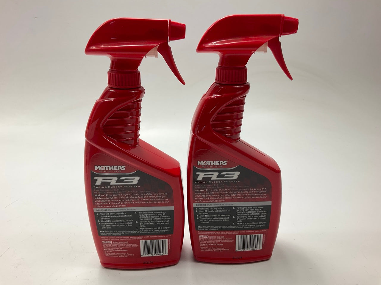 (2) MOTHERS 09224 R3 Racing Rubber Remover Removes Grime Dirt & Soil - 24 Oz Ea.