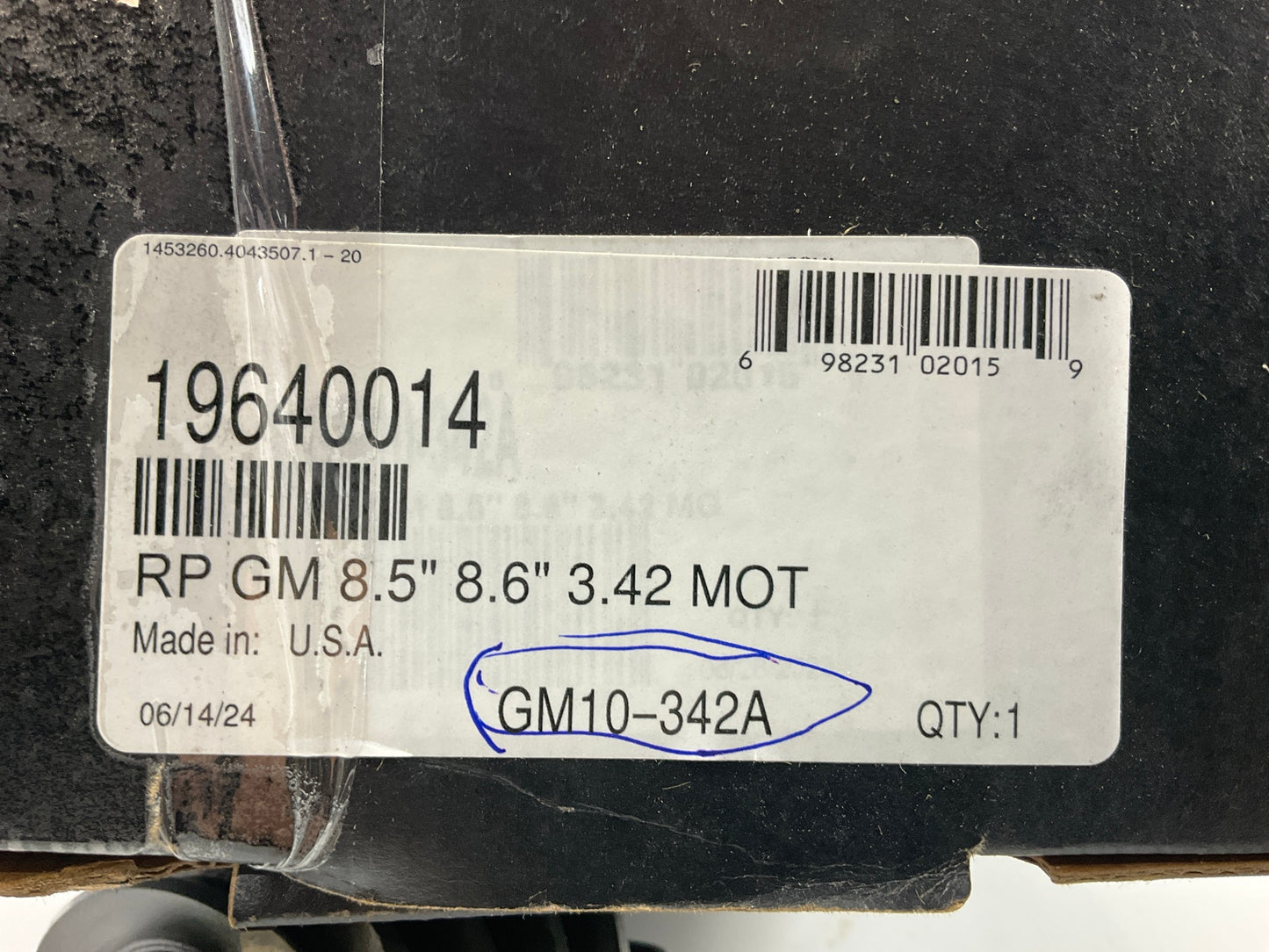 Motive Gear GM10-342A Differential Ring Pinion Set 3.42 Ratio 30-Spline 10-Bolt