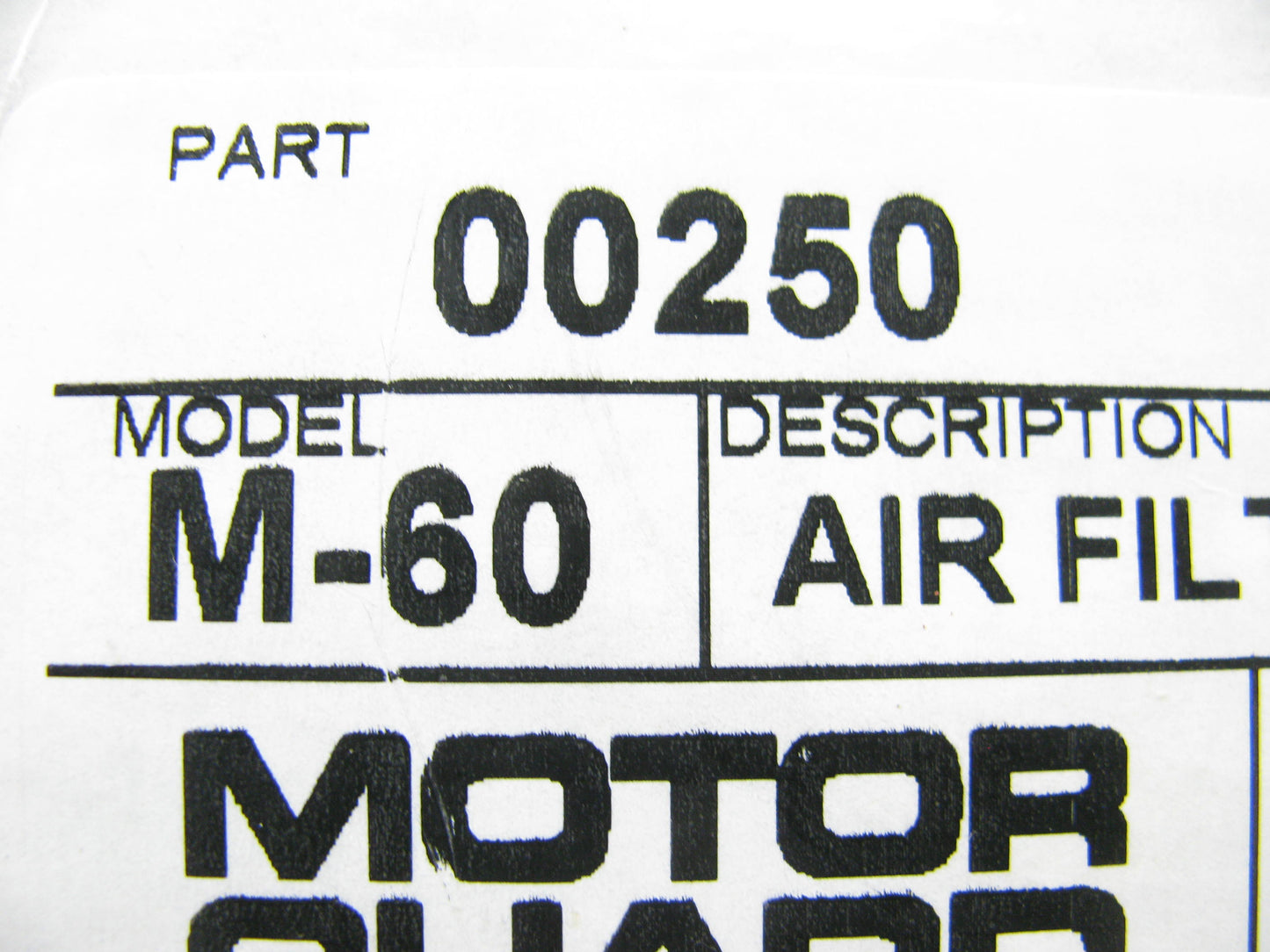 Motor Guard 00250 Compressed Air Filter M-60 1/2'' NPT .01 Micron 100CFM AT 80PSI