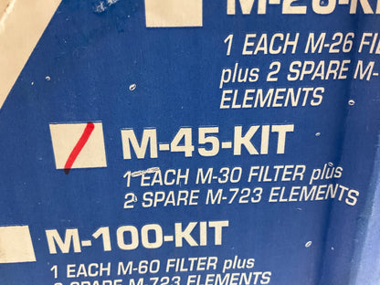 Motor Guard M-45 Clean Filter Kit, 1/4'' NPT, 45 Cfm At 80psi, .01 Micron, 125psi