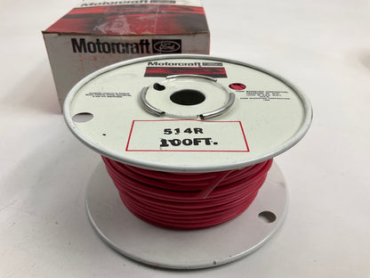 Motorcraft 514R 14 GA Primary Wire 100 Feet Spool, RED, 14 Gauge