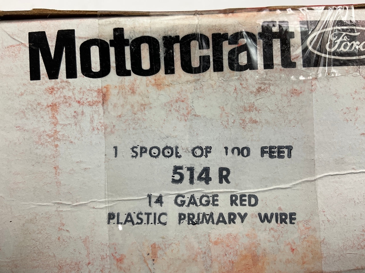 Motorcraft 514R 14 GA Primary Wire 100 Feet Spool, RED, 14 Gauge