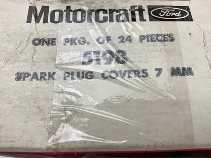 (24) Motorcraft 5198 Ignition Spark Plug Wire Set Plug Covers For 7mm Wire