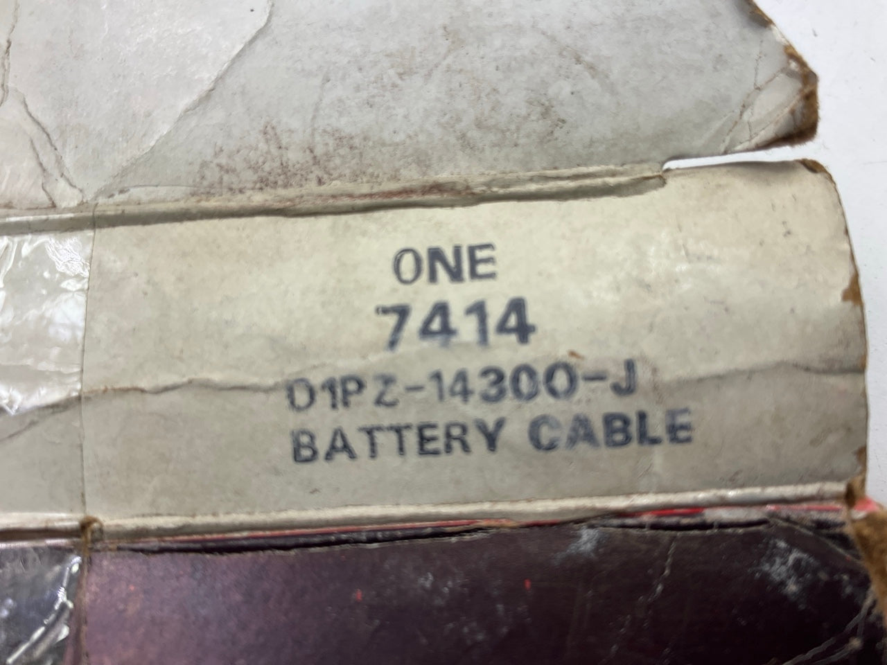 NOS OEM Motorcraft 7414 Battery Cable - Ford D1PZ-14300-J,  42'' Long