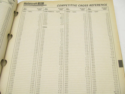 Motorcraft AC200R Air Conditioning Parts Catalog - 1989 February, 225 Pages