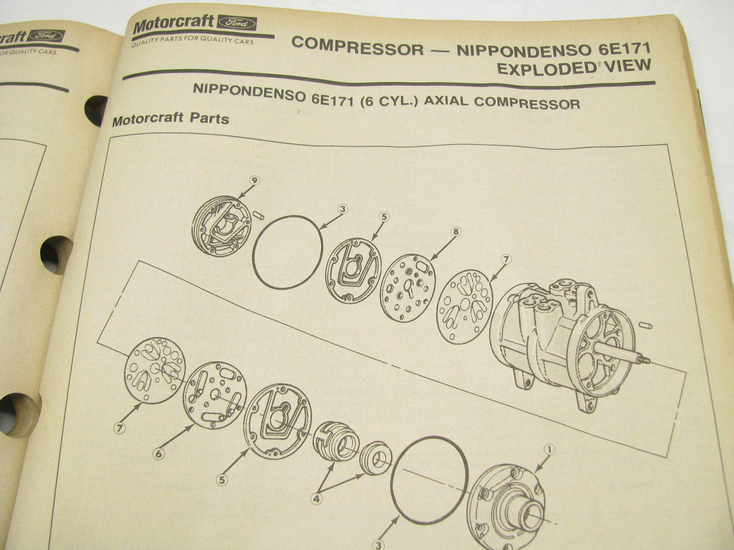 Motorcraft AC200R Air Conditioning Parts Catalog - 1989 February, 225 Pages