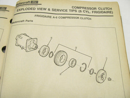 Motorcraft AC200R Air Conditioning Parts Catalog - 1989 February, 225 Pages