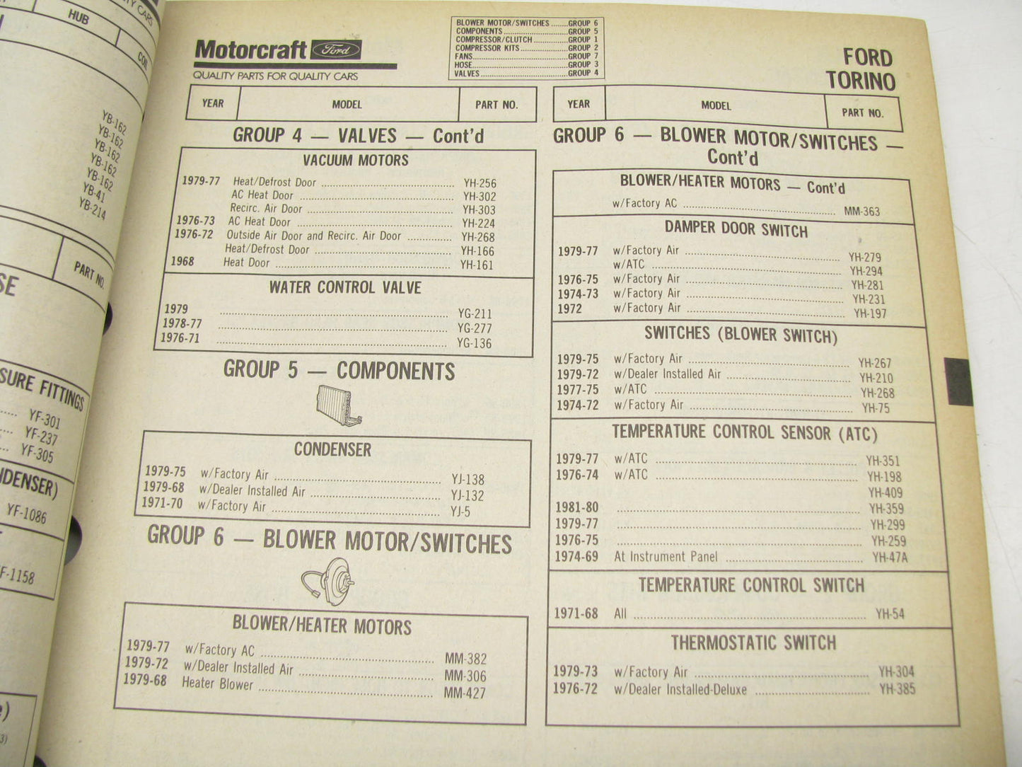 Motorcraft AC200S Air Conditioning Part Catalog - March 1990, 256 Pages