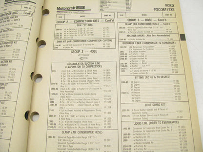 motorcraft AC200T A/C Air Conditioning Parts Catalog - May 1991