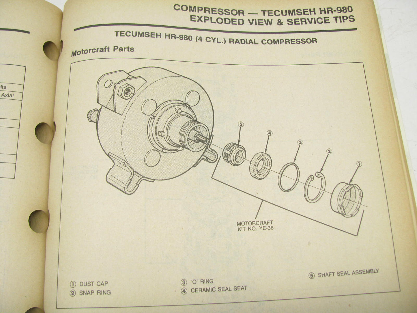 motorcraft AC200T A/C Air Conditioning Parts Catalog - May 1991