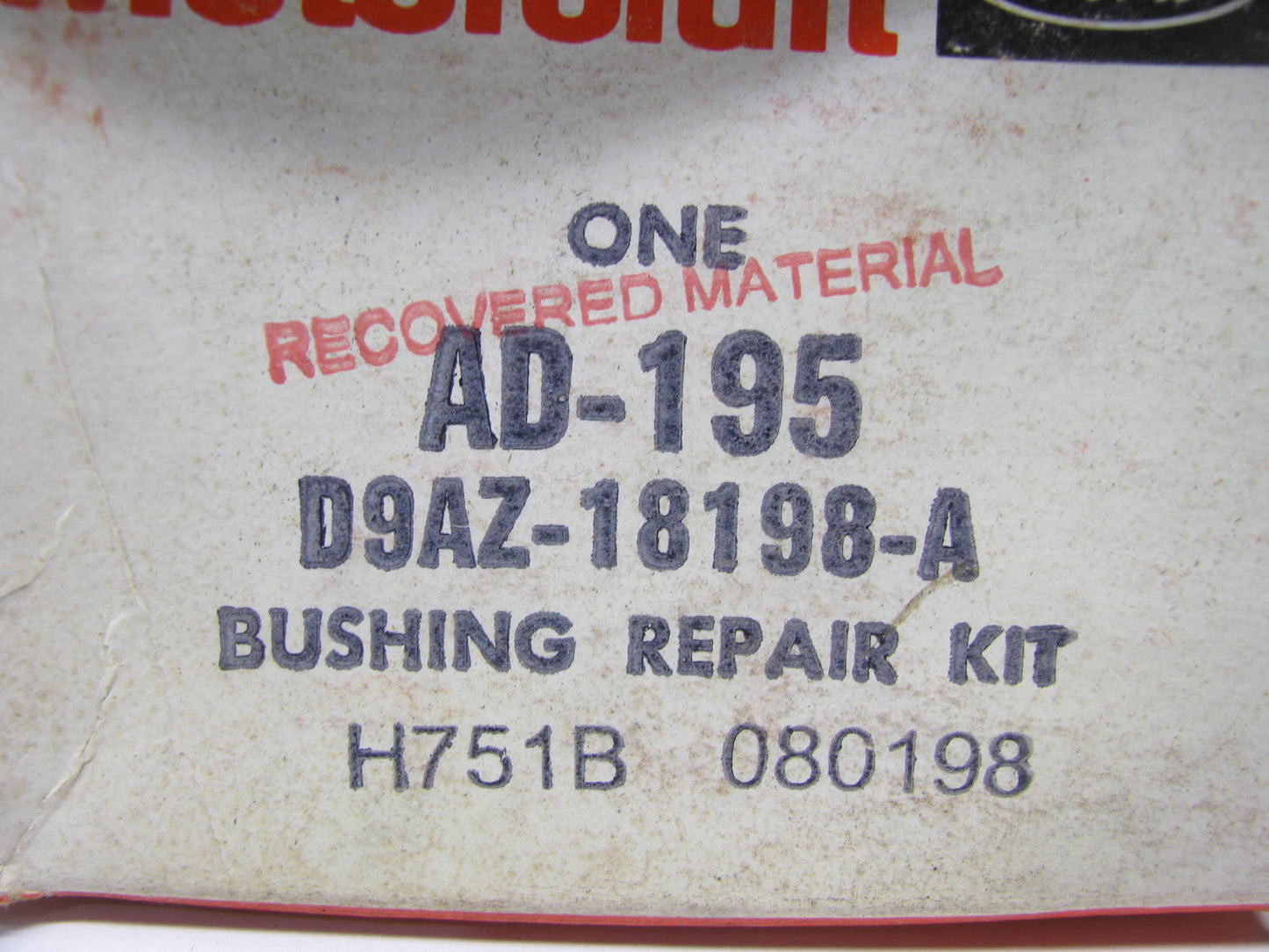 Motorcraft AD-195 REAR Shock Mount Bushing Kit OEM Ford D9AZ-18198-A