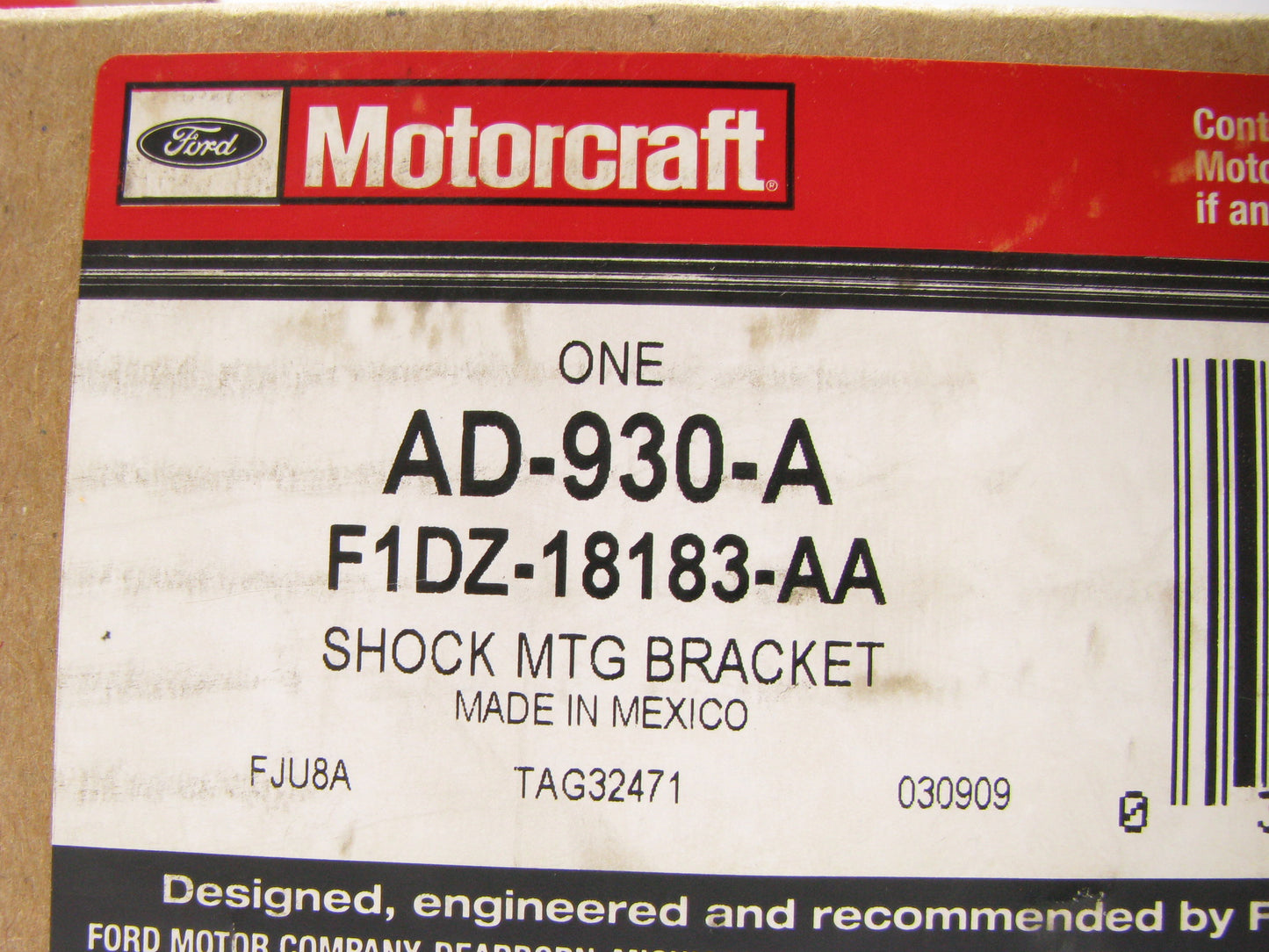 (2) OEM Motorcraft AD930A Front Strut Mounts - 1991-1995 Ford Taurus, Sable