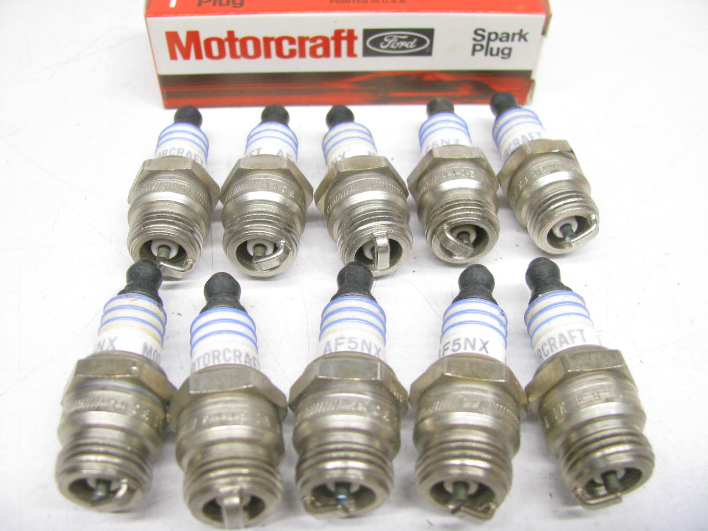 (10) NEW GENUINE Motorcraft AF5NX Ignition Spark Plugs - SMALL ENGINES