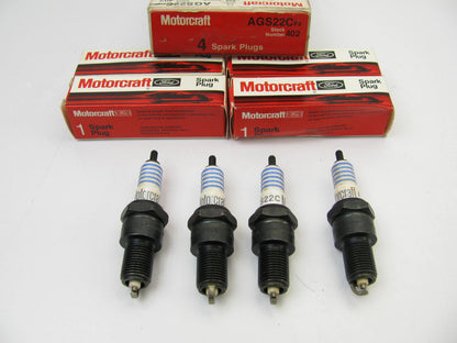 (4) Motorcraft AGS22C Spark Plugs