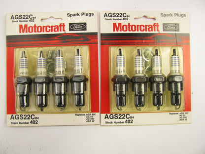 (8) Motorcraft AGS22C Ignition Spark Plugs