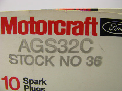 (10) Motorcraft AGS32C Ignition Spark Plug - Suppressor Plug