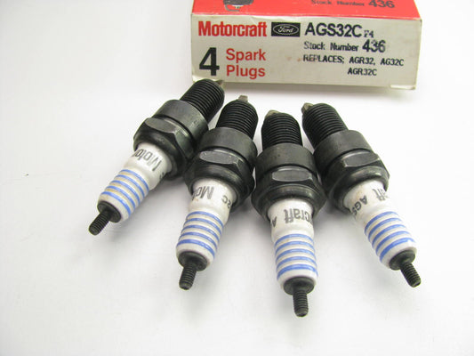 (4) Motorcraft AGS32C Ignition Spark Plugs - Suppressor