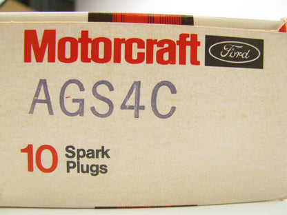 (10) VINTAGE Motorcraft AGS4C Spark Plugs