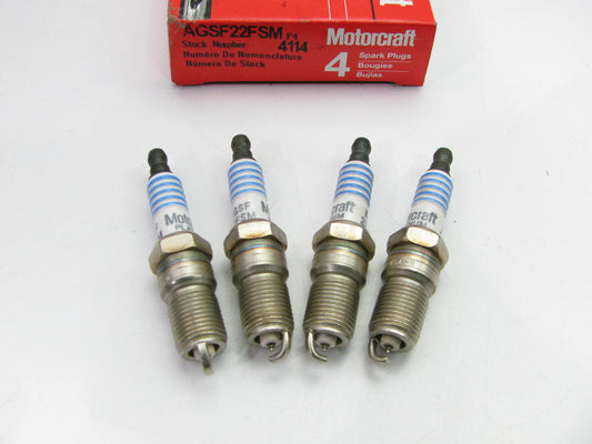 (4) Motorcraft AGSF22FSM Ignition Spark Plugs