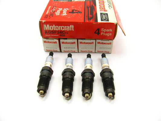 (4) Motorcraft AGSF24C Ignition Spark Plugs 1988-1990 Ford Escort 1.9L-L4 EFI