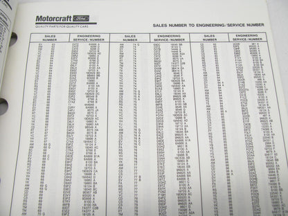 Motorcraft AP42S Cross Reference Catalog Ford To Motorcraft, July 1992 139 Pages