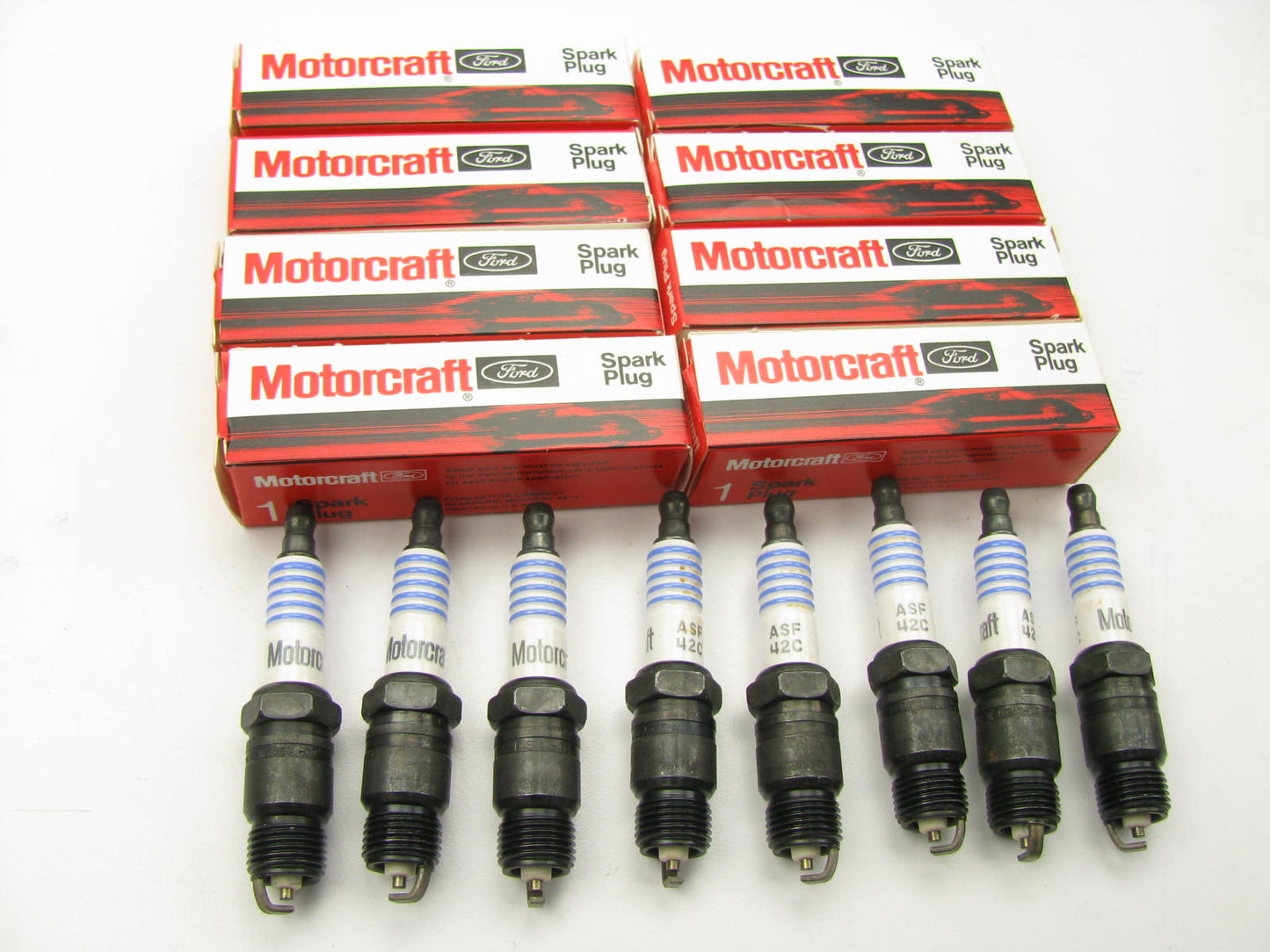 (8) NEW - Motorcraft ASF42C Ignition Spark Plugs - SP450 ASF42CF4