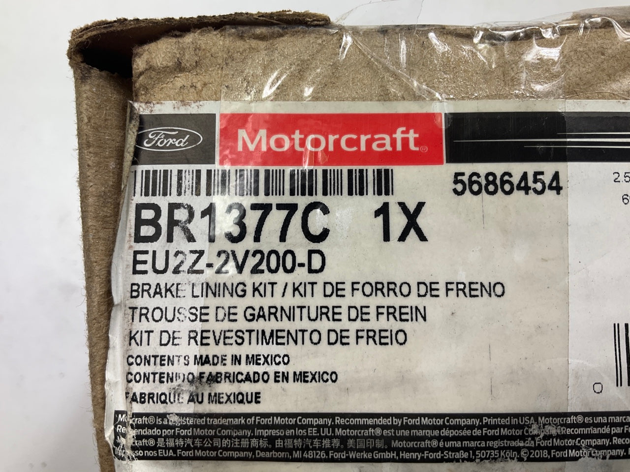 Motorcraft BR1377C Rear Disc Brake Pads