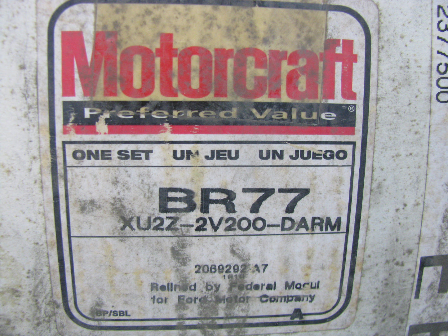 RELINED GENUINE OEM Motorcraft BR77 REAR Brake Shoes XU2Z-2V200