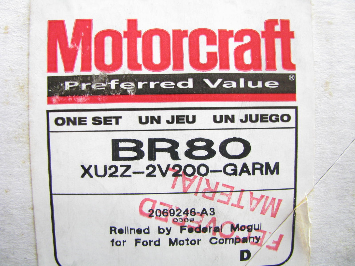 NEW GENUINE Motorcraft BR80 Rear Drum Brake Shoes OEM Ford XU2Z-2V200-GA