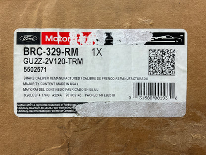 REMAN. Motorcraft BRC-329-RM Front Right Brake Caliper - GU2Z-2V120-TRM
