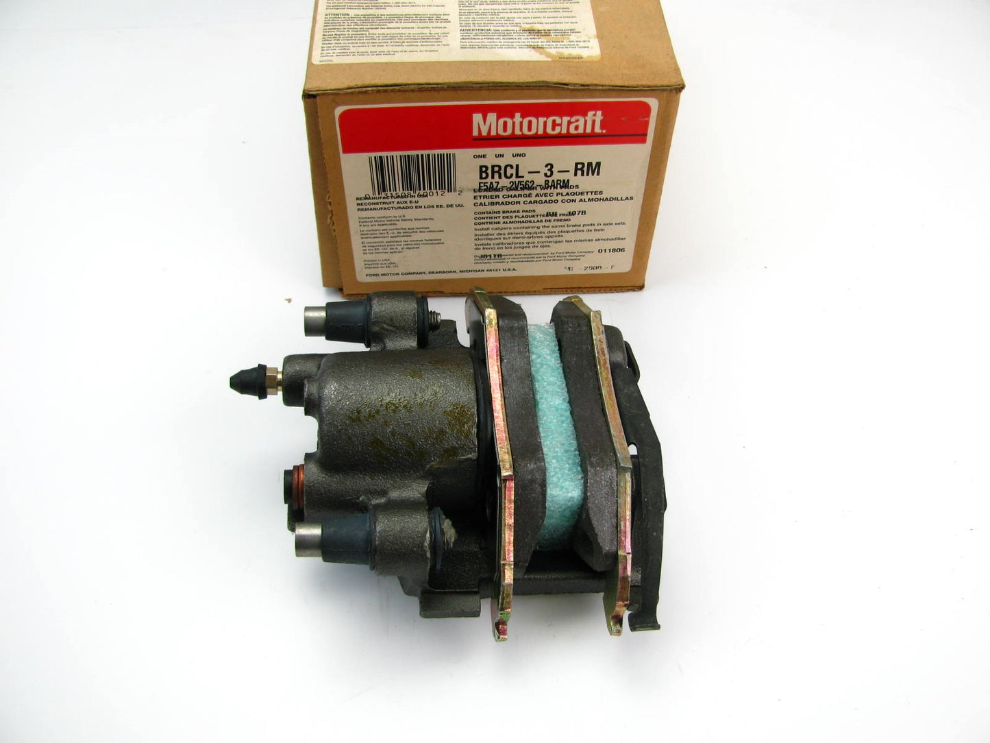 Remanufactured Motorcraft BRCL3RM REAR Disc Brake Caliper With Brake Pads