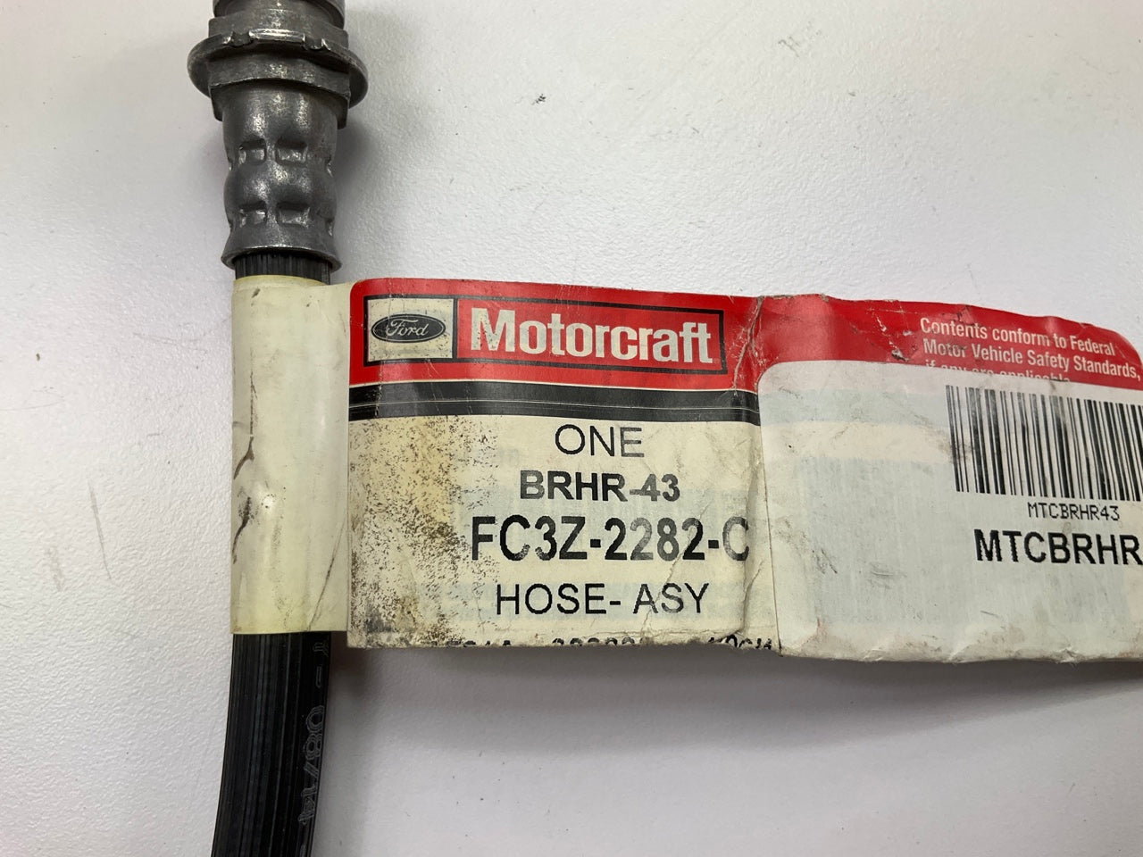 Motorcraft BRHR-43 Brake Hydraulic Hose (Rear At Rear Axle Housing), FC3Z-2282-C