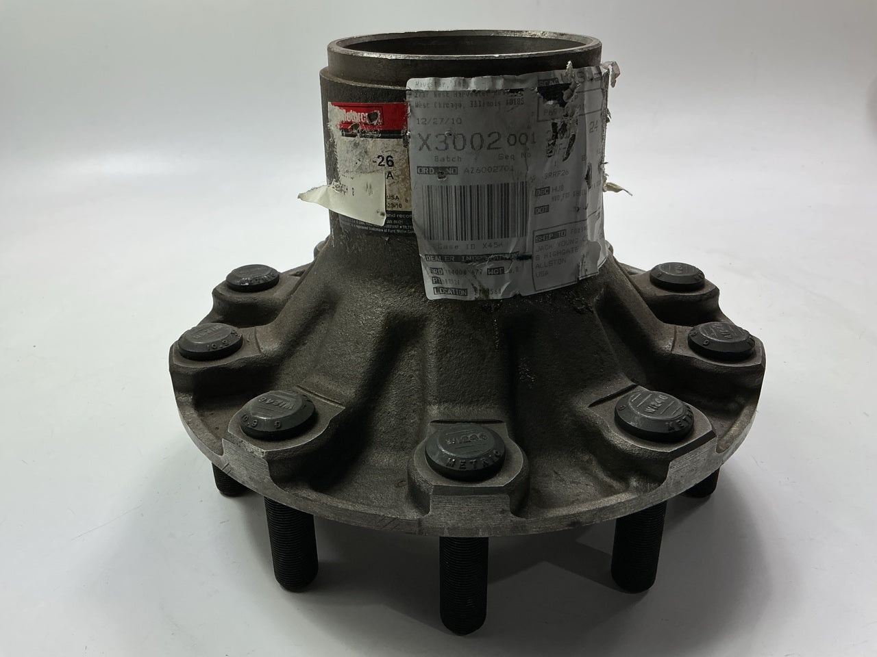 Motorcraft BRRF-26 10-Lug Front Wheel Hub - 2004-2009 Ford F-650 F-750 Truck