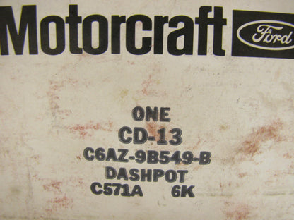 Motorcraft CD-13 Carburetor Dashpot - C6AZ-9B549-B 1D1001 733101 DP104