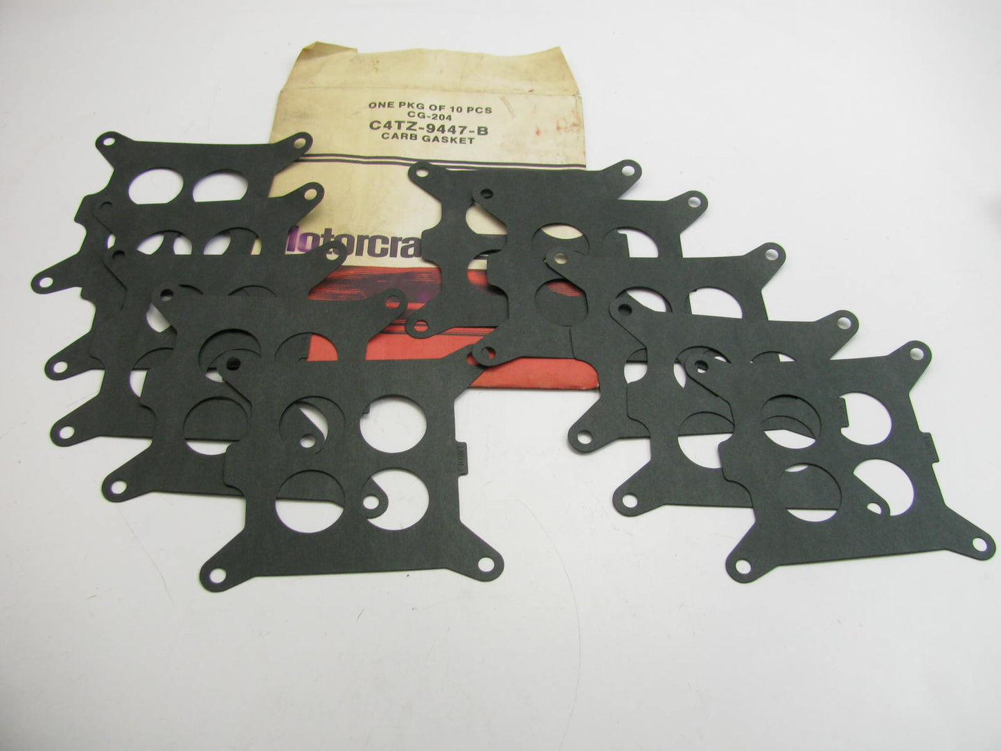 (10) Motorcraft CG-204 Carburetor Mounting Gasket 1964-1975 Ford 391 4-BBL