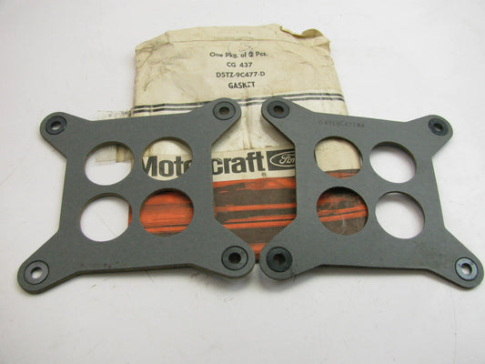 (2) Motorcraft CG-437 Carburetor Mounting Spacer Gasket 1974-1975 Ford 390 4-BBL