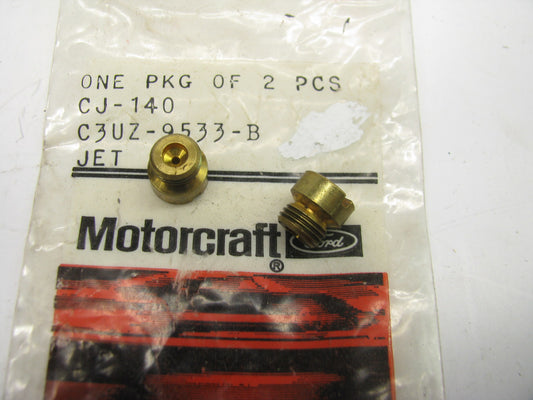 Vintage Motorcraft CJ140 Carburetor Jets - OEM Ford C3UZ-9533-B - Pack Of 2 Pcs