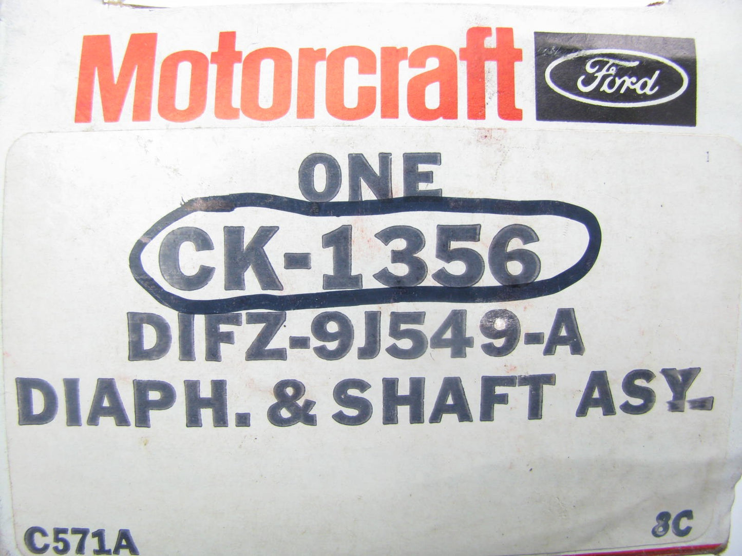 Motorcraft CK-1356 Carburetor Choke Pull-Off Diaphragm - OEM Ford D1FZ-9J549-A