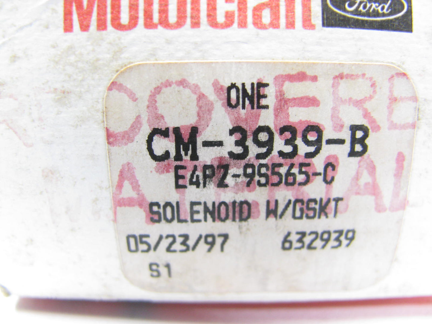 Motorcraft CM-3939-B Carburetor Mixture Control Solenoid 1983-1986 Ford 2.3L