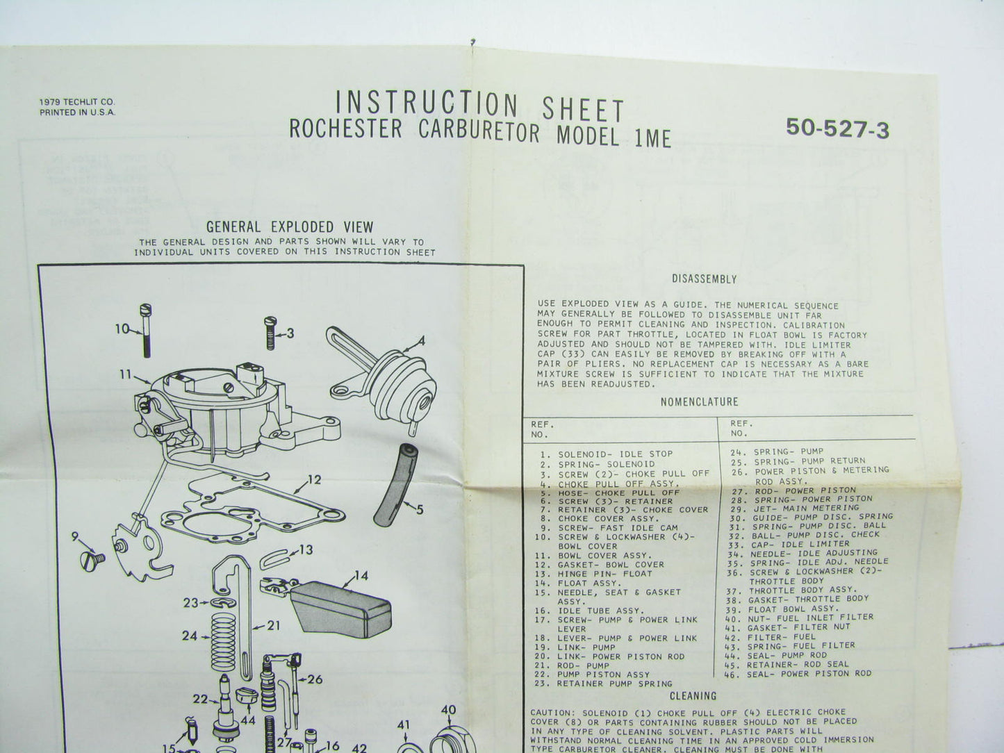 Motorcraft CT-1151A Carburetor Rebuild Kit for 1976-1978 GM Rochester 1ME