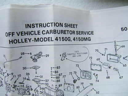 Motorcraft CT-1171D Carburetor Rebuild Kit For 1968-74 Ford Holley 4150G 4150MG