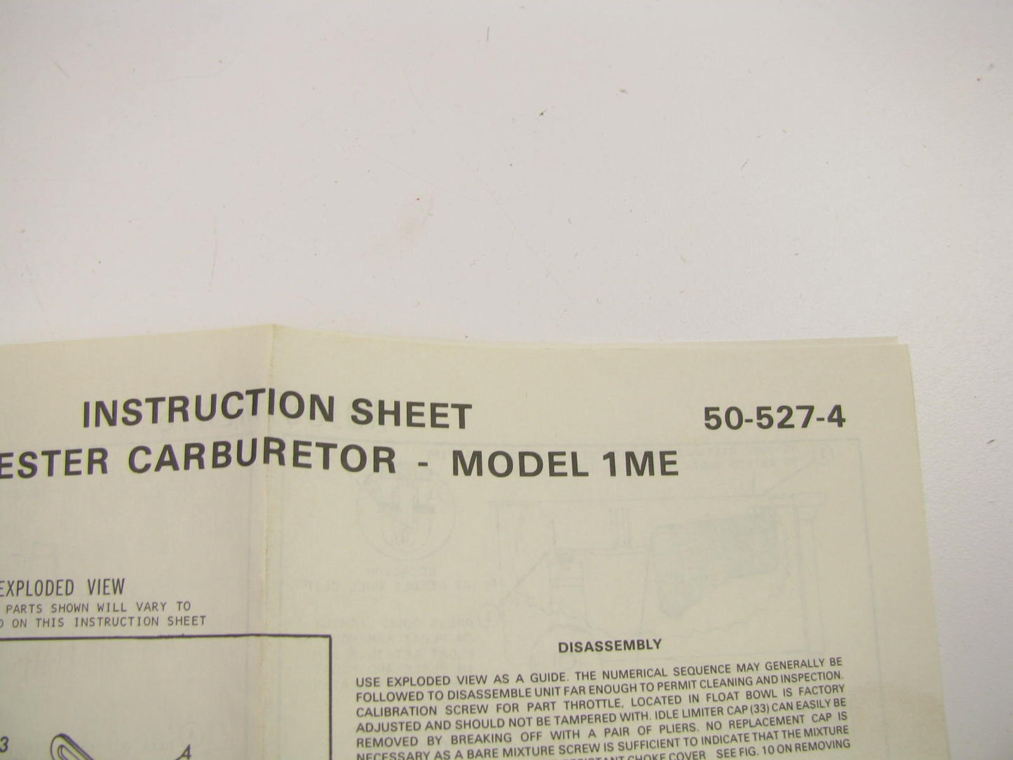 Motorcraft CT-1203 Carburetor Rebuild Kit 1978-1979 GM Rochester Mono-Jet 1ME