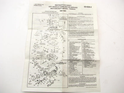 Motorcraft CT-1328-B / E3PZ-9A586-A Carburetor Rebuild Kit